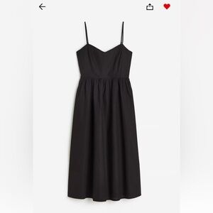 H&M Elegant Black Sleeveless Linen Dress- Fit & Flare. New with tags.